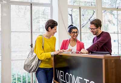Students at reception at Morley College London