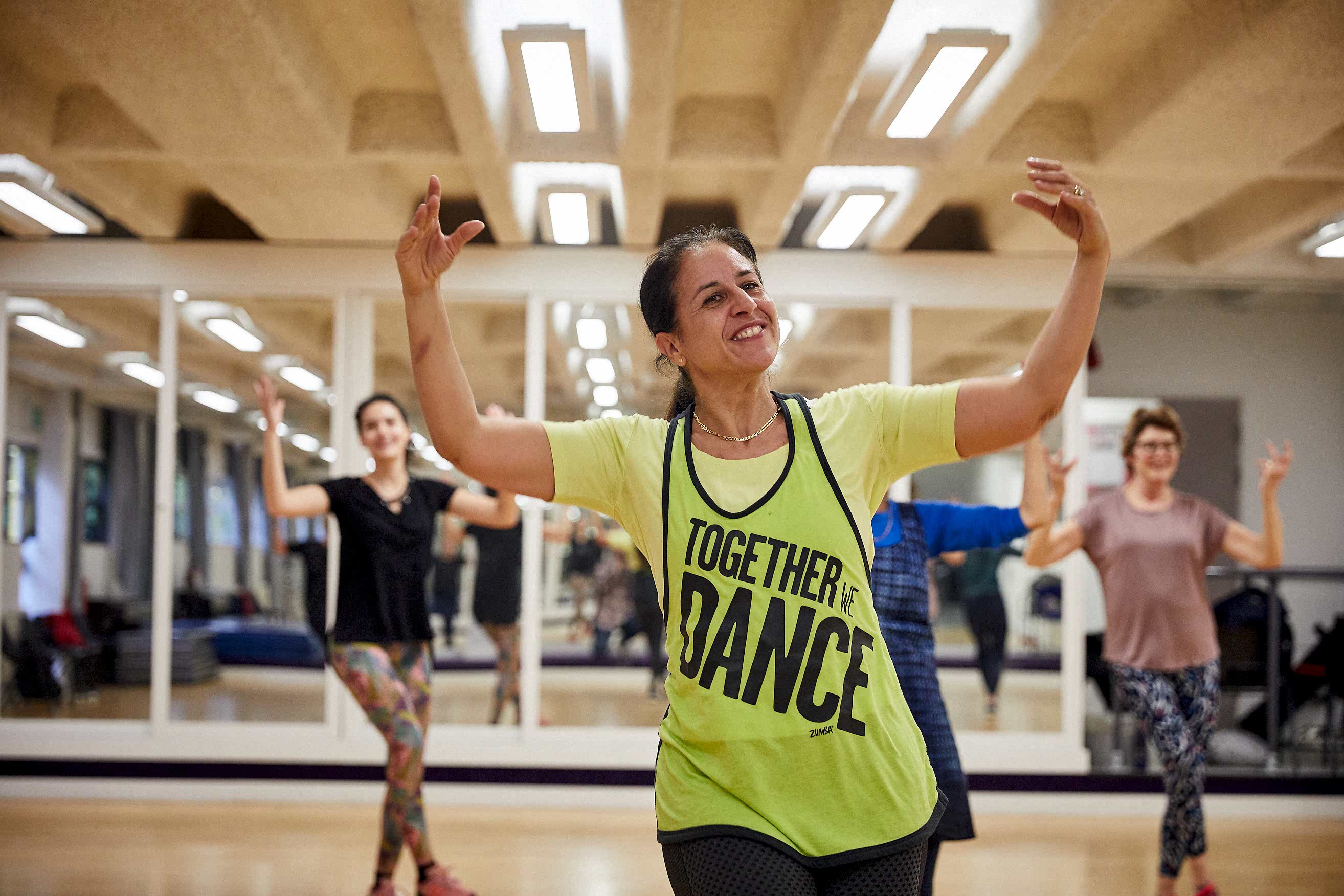 Students in a dance studio